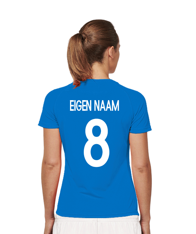 Eigen Naam - Aqua Blue | Wit
