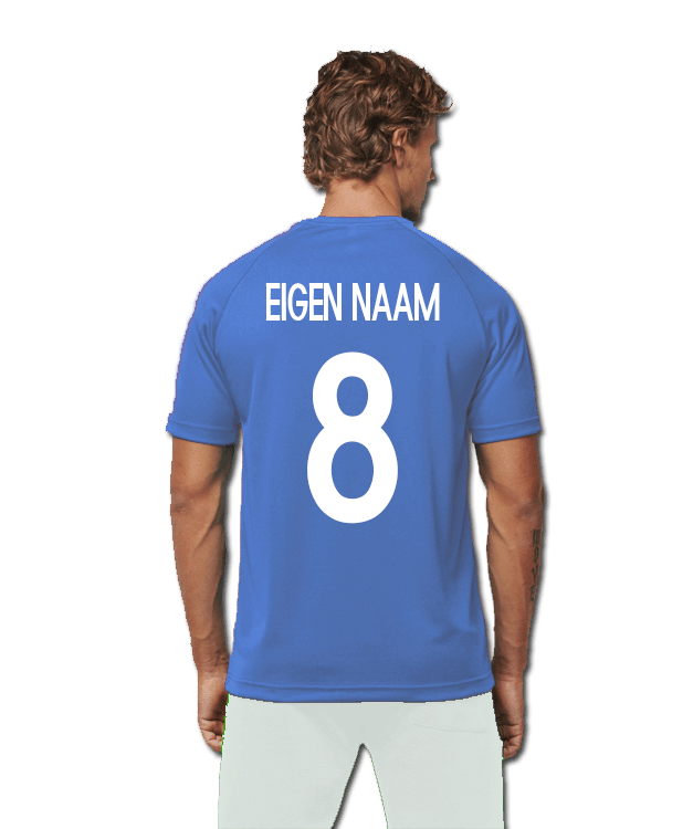 Eigen Naam - Aqua Blue | Wit 