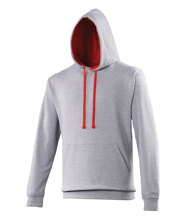 Heather Grey | Fire Red