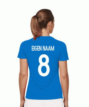 Eigen Naam - Aqua Blue | Wit